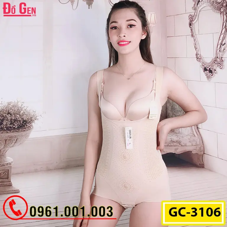 Bộ Đồ Lót Gen Định Hình - Gen Nịt Bụng Thu Gọn Vòng Eo (Cod: GC-3106)