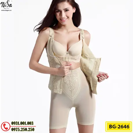 Bộ Đồ Lót Định Hình Gen Ghép Áo Và Quần Đùi Cao Cấp (Cod: BG-2646)