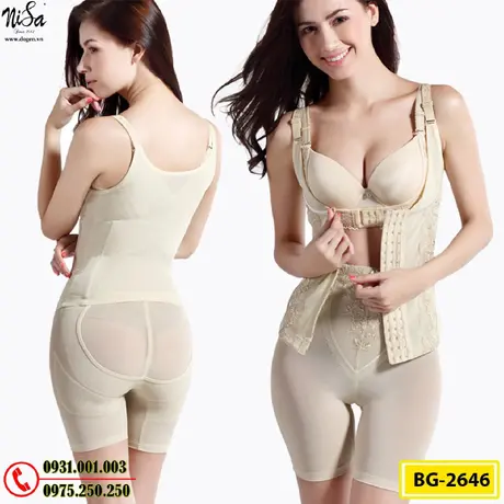 Bộ Đồ Lót Định Hình Gen Ghép Áo Và Quần Đùi Cao Cấp (Cod: BG-2646)