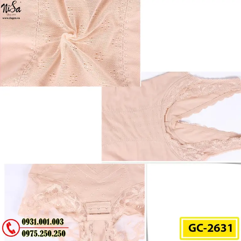 Bộ Đồ Lót Định Hình Liền Thân Hỗ Trợ Thu Gọn Vòng 2 Nâng Vòng 3 (Cod: GC-2631)