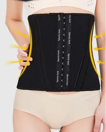 Gen Nịt Bụng Cao Su Latex Dạng Thun 15 Xương Chéo Định Hình Vòng Eo LT-105