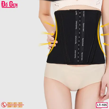 gen nịt bụng latex dạng thun 15 xương định hình
