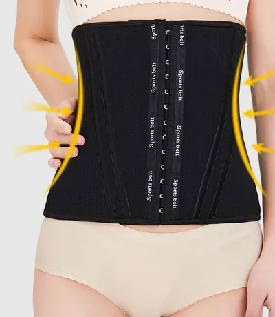 Gen Nịt Bụng Cao Su Latex Dạng Thun 15 Xương Chéo Định Hình Vòng Eo LT-105