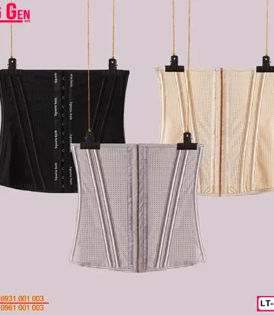 gen nịt bụng latex dạng thun 15 xương định hình