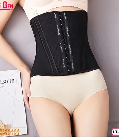 gen nịt bụng latex dạng thun 15 xương định hình