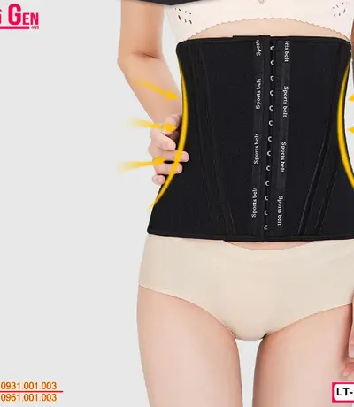 gen nịt bụng latex dạng thun 15 xương định hình