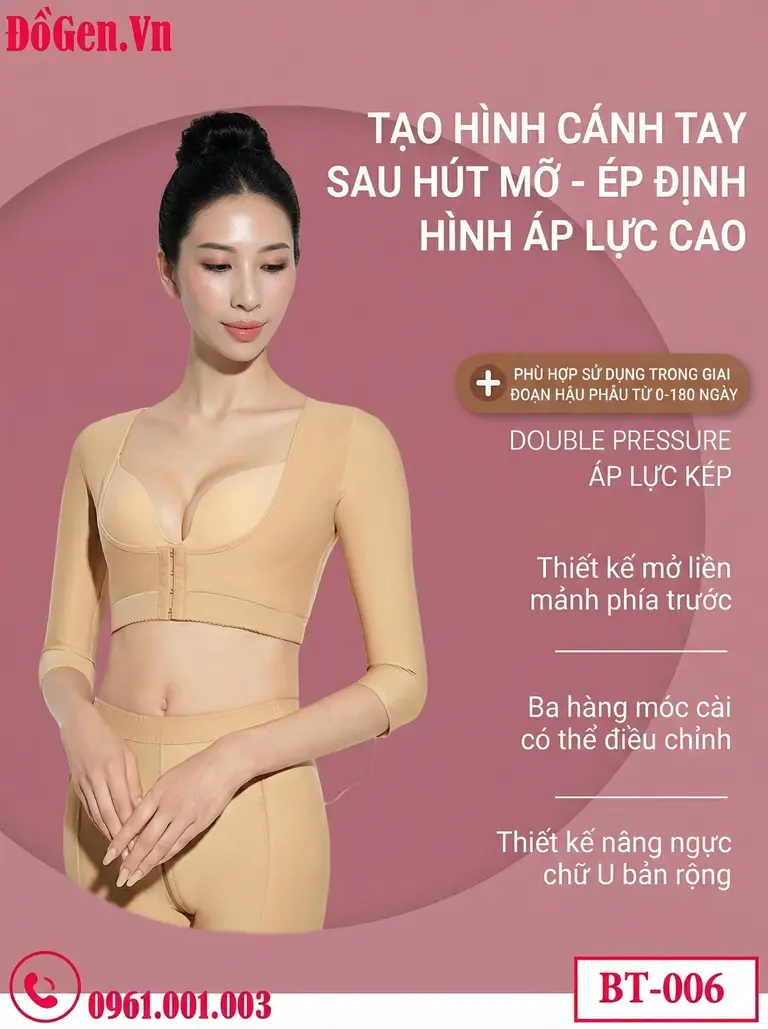 gen nịt bắp tay giúp giảm sưng sau hút mỡ, ảnh thực tế