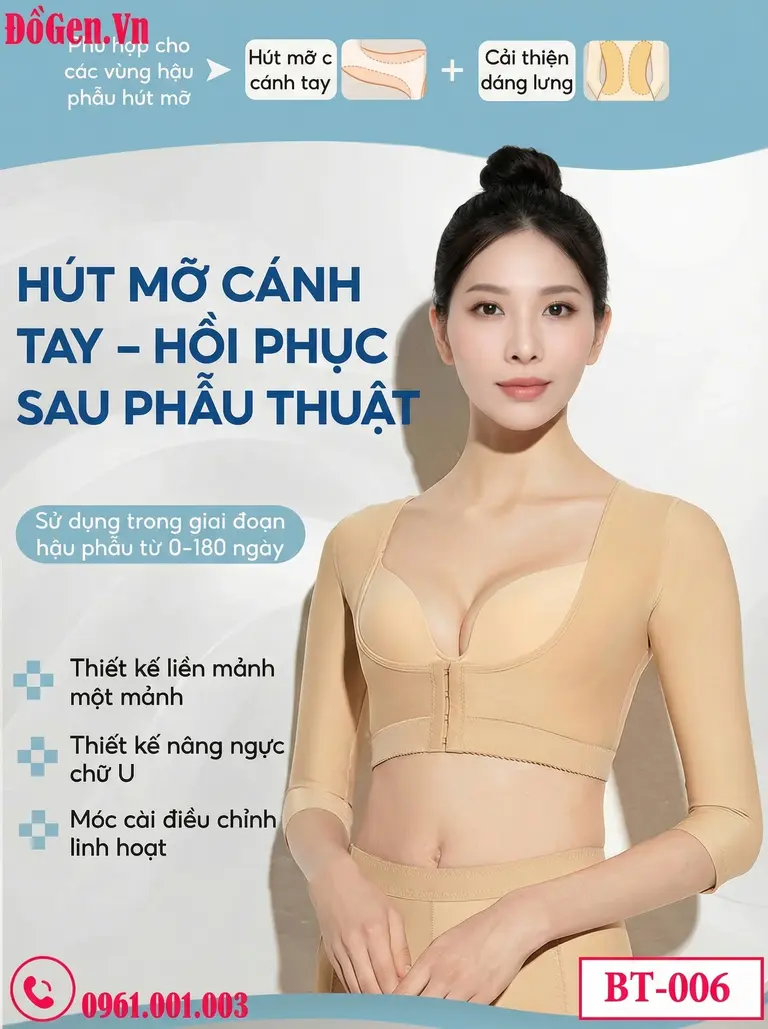 cận cảnh gen ép mỡ bắp tay chất liệu co giãn cao cấp