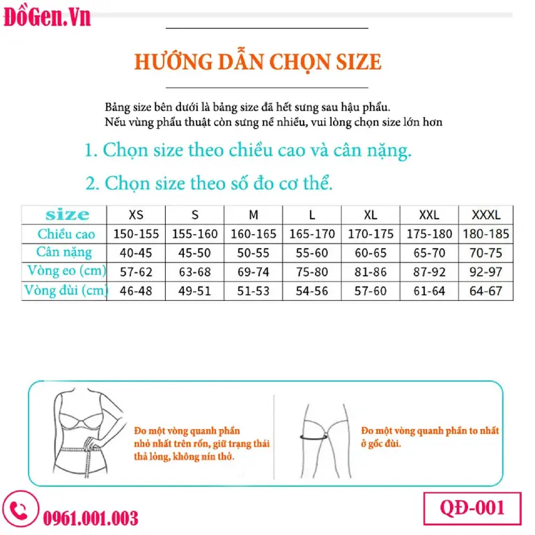 Quần Gen Nịt Bụng Đùi Sau Hút Mỡ QĐ-001 | Nén Mạnh - Giảm Sưng