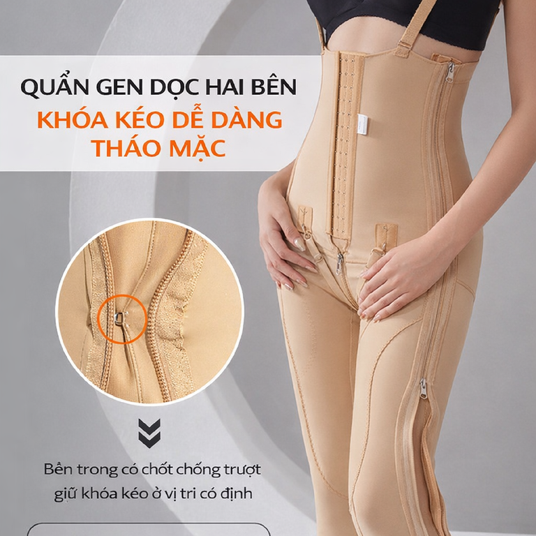 Quần Gen Nịt Bụng Đùi Sau Hút Mỡ QĐ-001 | Nén Mạnh - Giảm Sưng