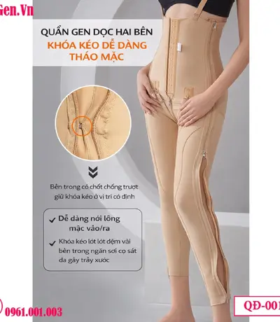 Quần Gen Nịt Bụng Đùi QĐ-001 - Định Hình Sau Hút Mỡ Chuẩn Y Khoa