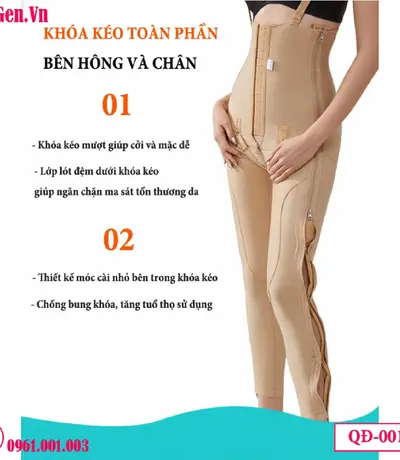 Quần Gen Nịt Bụng Đùi QĐ-001 - Định Hình Sau Hút Mỡ Chuẩn Y Khoa