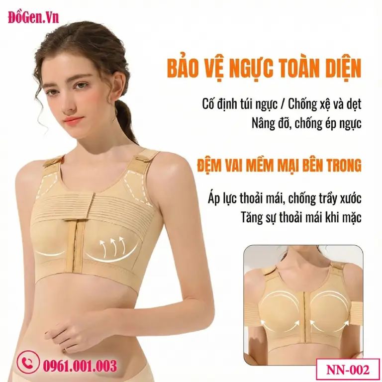 Áo gen phục hồi sau phẫu thuật định hình ngực NN-002 TP.HCM | Dogen