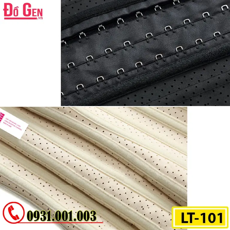 Gen Nịt Bụng Định Hình Cao Su Non Latex 25 Xương Thép 30cm (Cod: LT-101)