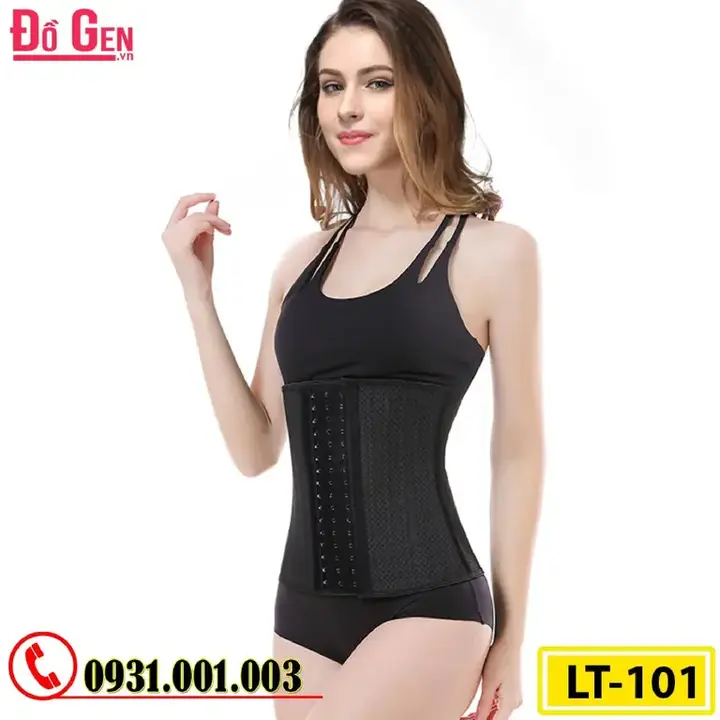 Gen Nịt Bụng Định Hình Cao Su Non Latex 25 Xương Thép 30cm (Cod: LT-101)