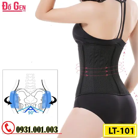 Gen Nịt Bụng Định Hình Cao Su Non Latex 25 Xương Thép 30cm (Cod: LT-101)