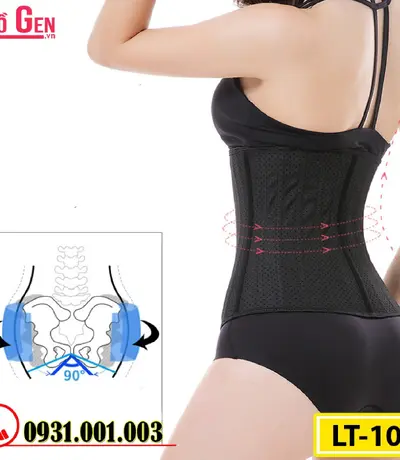 Gen Nịt Bụng Định Hình Cao Su Non Latex 25 Xương Thép 30cm (Cod: LT-101)