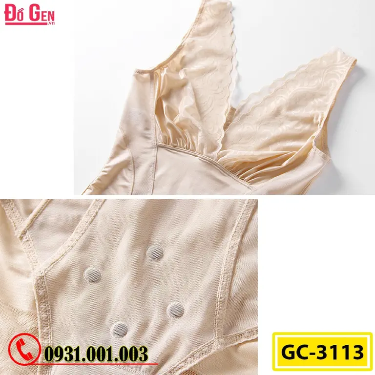 Bộ Đồ Lót Gen Định Hình - Gen Nịt Bụng Thu Gọn Vòng Eo (Cod: GC-3113)