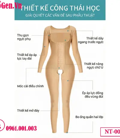 Gen định hình sau hút mỡ toàn thân bản Plus NT-001 | Nâng dáng chuẩn y khoa