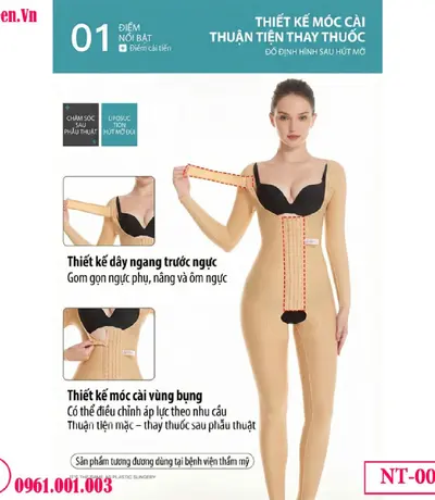 Gen định hình sau hút mỡ toàn thân bản Plus NT-001 | Nâng dáng chuẩn y khoa