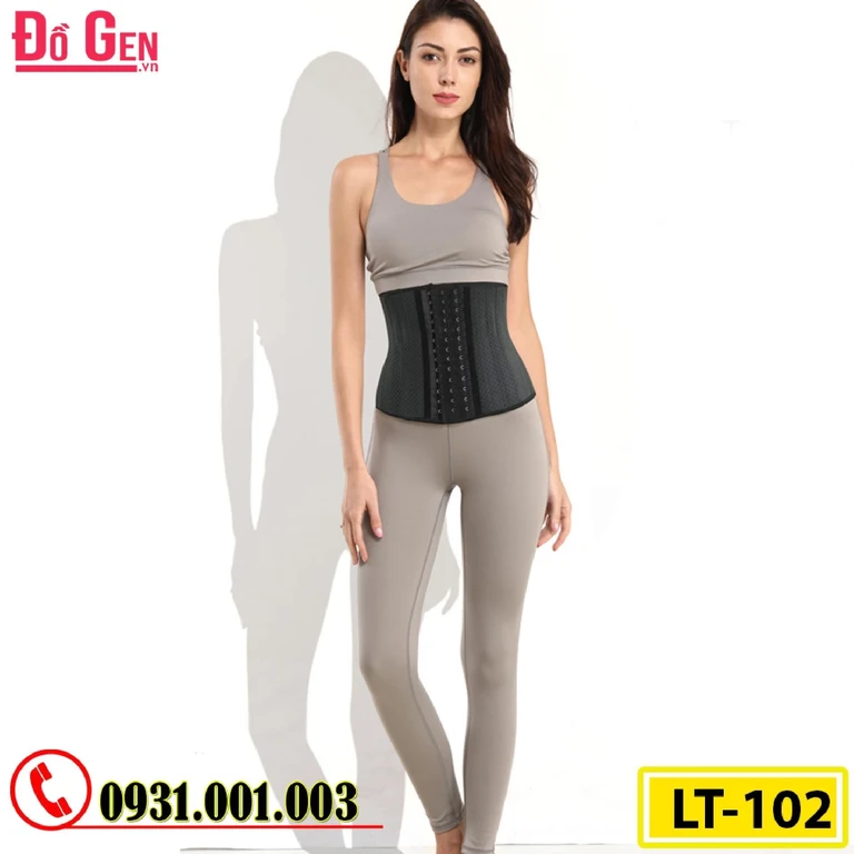 Gen Nịt Bụng Cao Su Non Latex 25 Xương Thép 25cm - Định Hình Mỡ Bụng Sau Phẫu Thuật (Cod: LT-102)