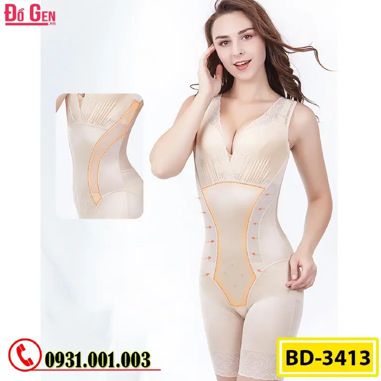 Bộ Đồ Lót Gen Định Hình Giúp Thon Gọn Eo Cho Phụ Nữ Sau Sinh (Cod: BD-3413)