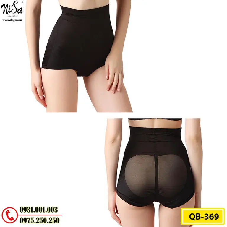 Quần Lót Gen Định Hình Cao Cấp Chống Cuộn Thu Gọn Vòng Eo (Cod: QB-369)