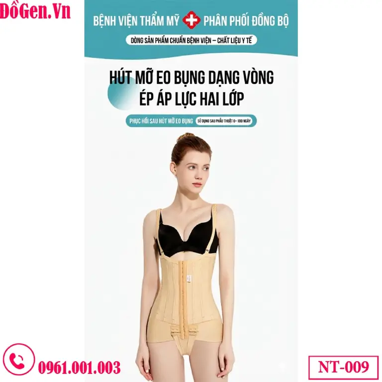 Gen định hình nịt siết eo bụng sau hút mỡ NT-009 | Hỗ trợ phục hồi chuẩn Y Khoa