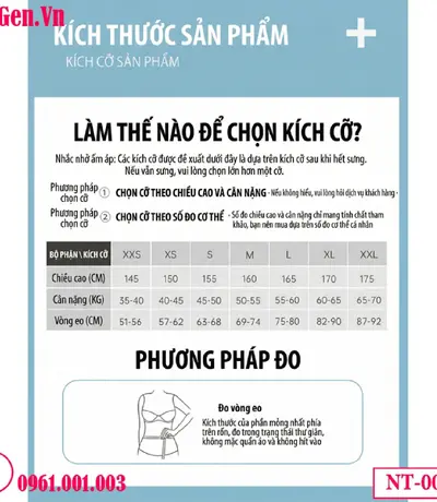 Gen định hình nịt siết eo bụng sau hút mỡ NT-009 | Hỗ trợ phục hồi chuẩn Y Khoa