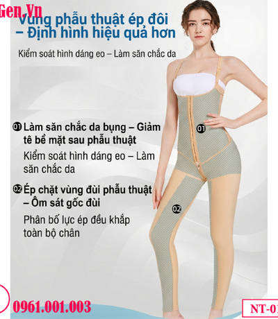 Gen định hình sau hút mỡ toàn thân | Bodysuit y khoa phục hồi