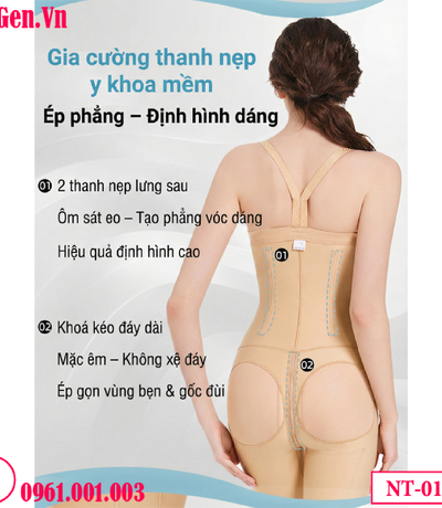 Gen định hình sau hút mỡ toàn thân | Bodysuit y khoa phục hồi