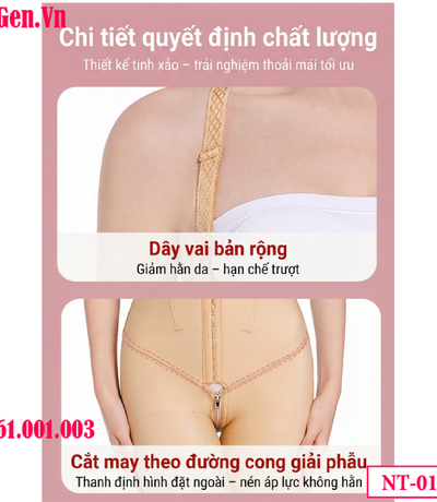 Gen định hình sau hút mỡ toàn thân | Bodysuit y khoa phục hồi