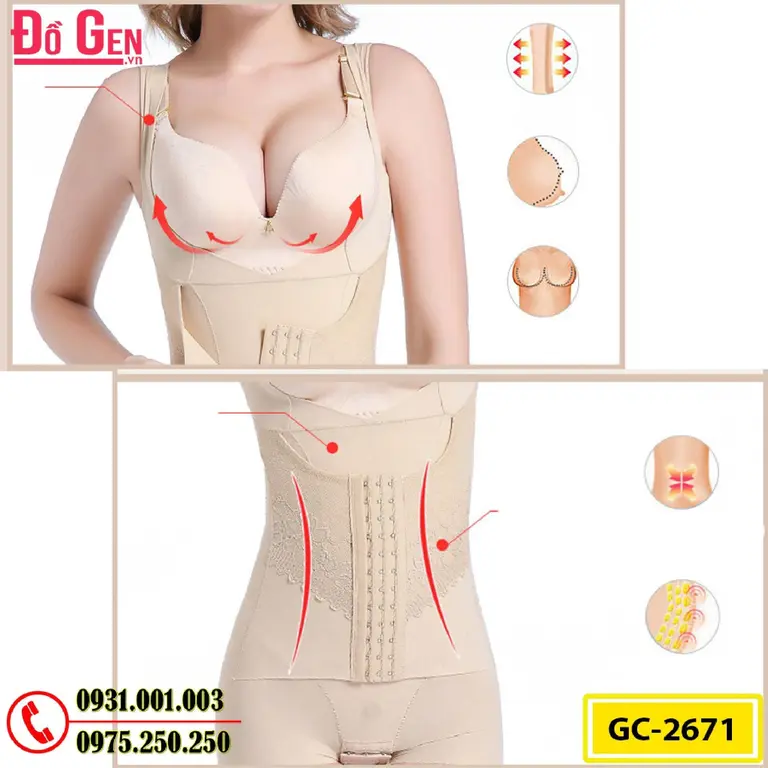 Đồ Lót Định Hình - Quần Áo Gen Định Hình Thu Nhỏ Vùng Bụng (Cod: GC-2671)