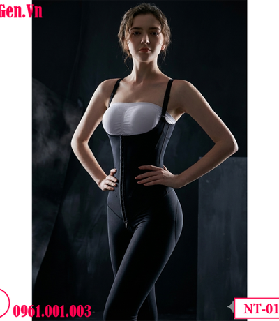 Gen định hình sau hút mỡ toàn thân màu đen NT-013 | Bodysuit y khoa