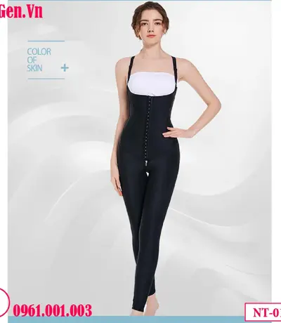Gen định hình sau hút mỡ toàn thân màu đen NT-013 | Bodysuit y khoa