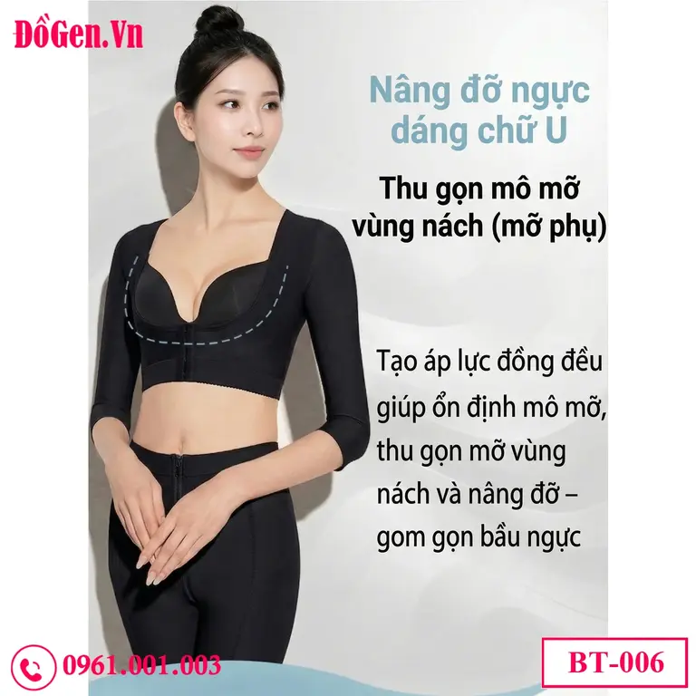 áo gen tay dài sau hút mỡ bắp tay