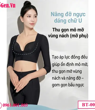 áo gen tay dài sau hút mỡ bắp tay