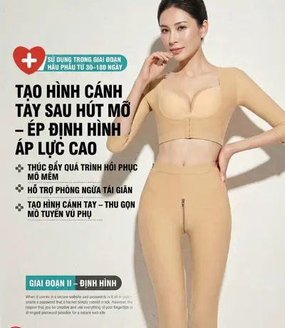 áo gen định hình upper body sau hút mỡ
