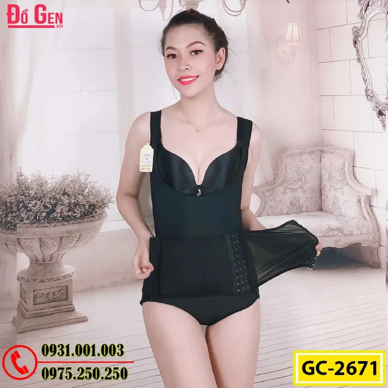 Bộ Đồ Lót Gen Định Hình - Gen Nịt Bụng Thu Gọn Vòng Eo (Cod: GC-2671)
