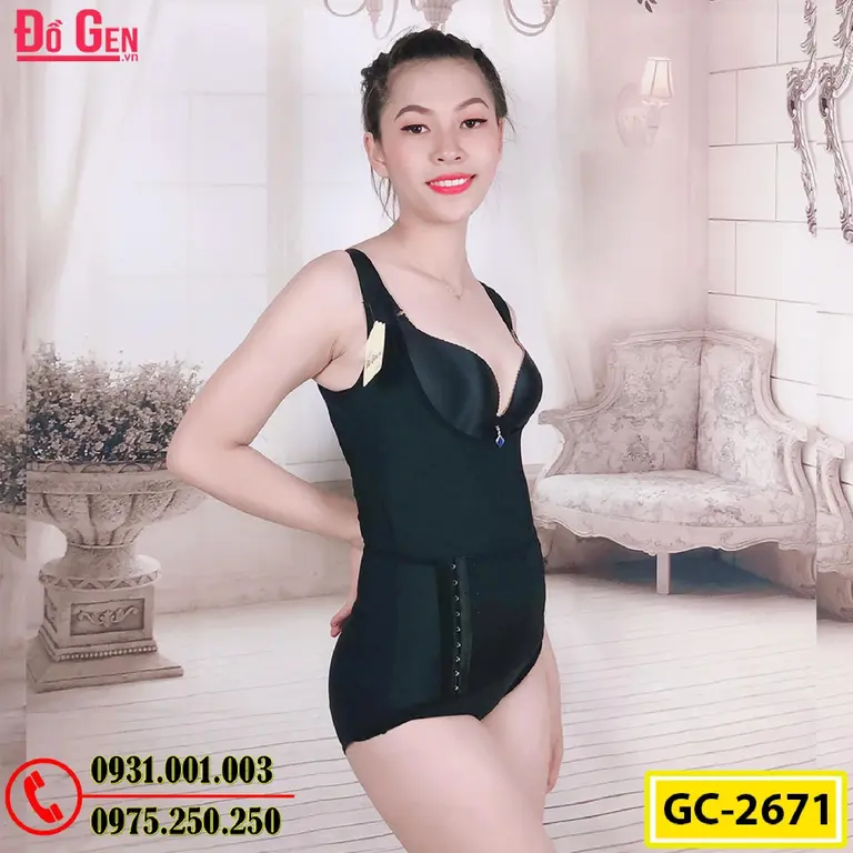 Bộ Đồ Lót Gen Định Hình - Gen Nịt Bụng Thu Gọn Vòng Eo (Cod: GC-2671)