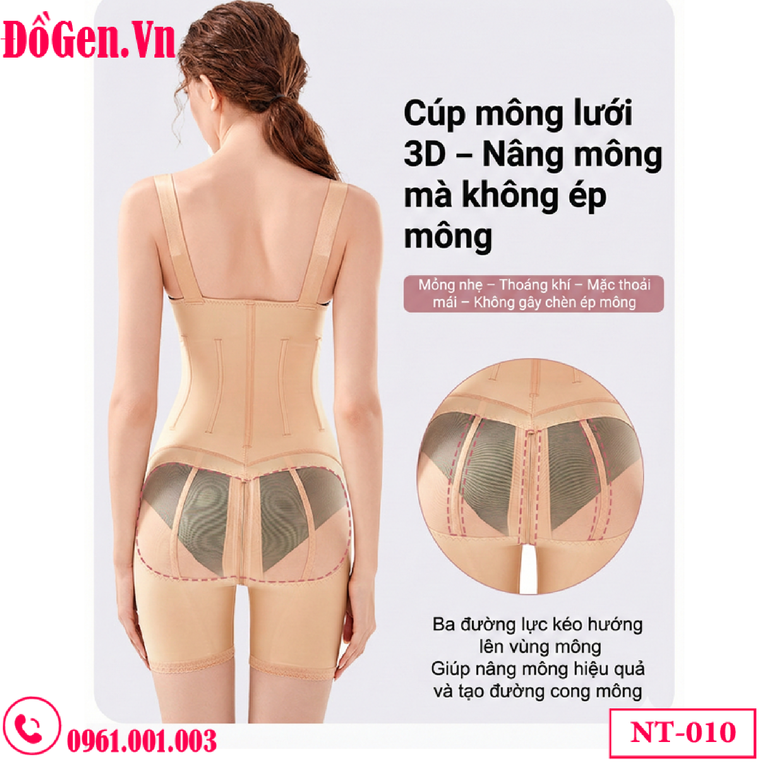 Gen định hình sau hút mỡ toàn thân móc cài trước NT-010 | Gen Chuẩn Y khoa