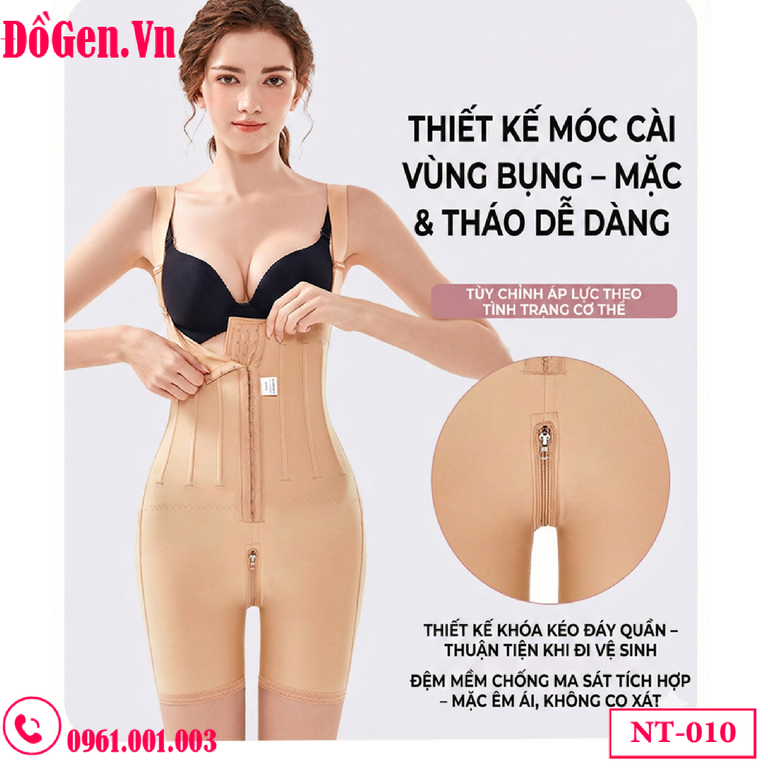Gen định hình sau hút mỡ toàn thân móc cài trước NT-010 | Gen Chuẩn Y khoa