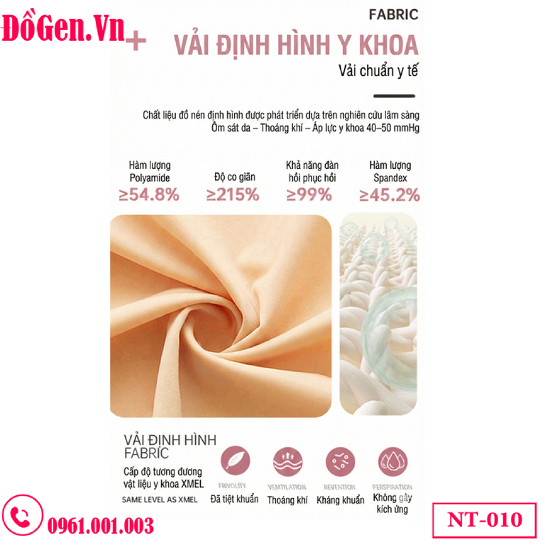 Gen định hình sau hút mỡ toàn thân móc cài trước NT-010 | Gen Chuẩn Y khoa