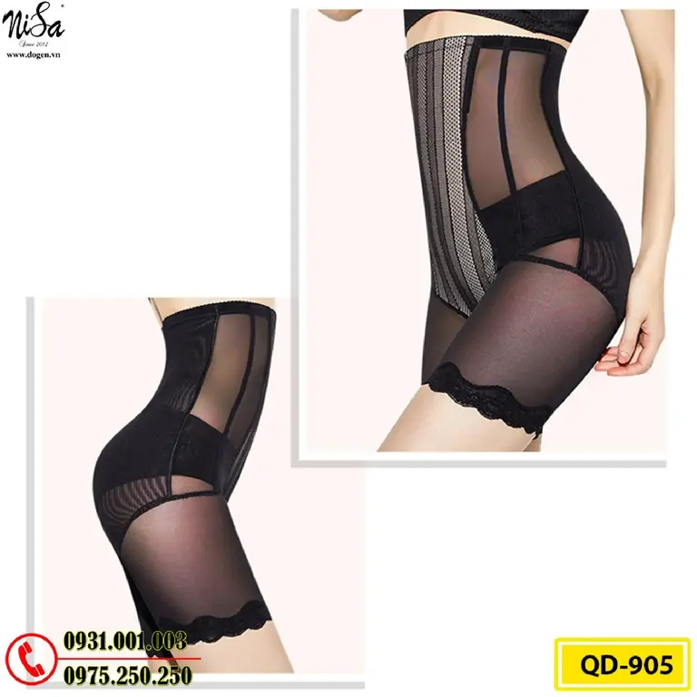 Quần Lót Gen Định Hình Chống Cuộn Thon Gọn Vòng Eo (Cod: QD-905)