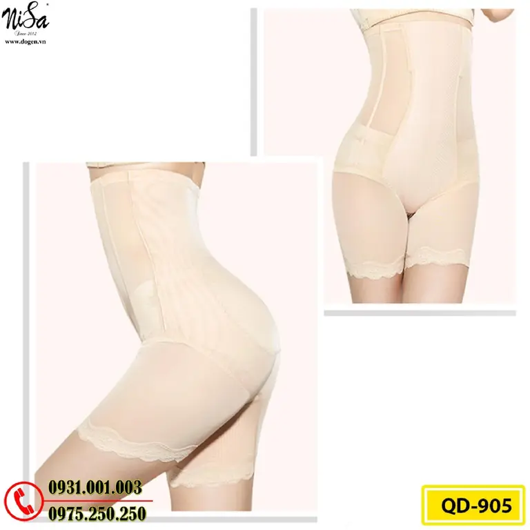 Quần Lót Gen Định Hình Chống Cuộn Thon Gọn Vòng Eo (Cod: QD-905)