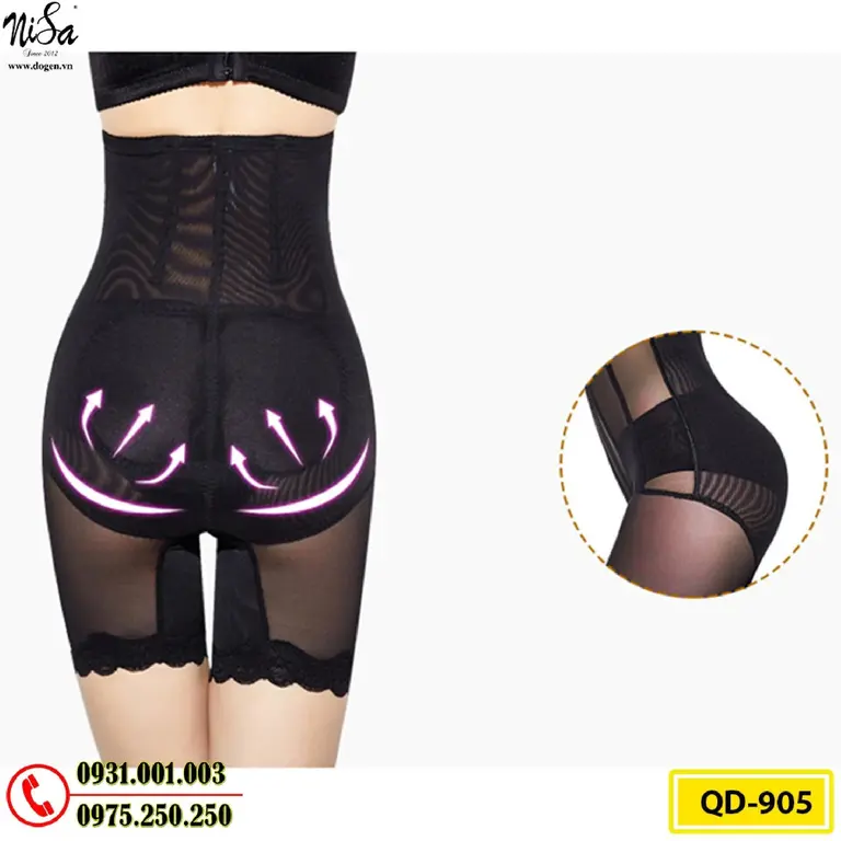 Quần Lót Gen Định Hình Chống Cuộn Thon Gọn Vòng Eo (Cod: QD-905)