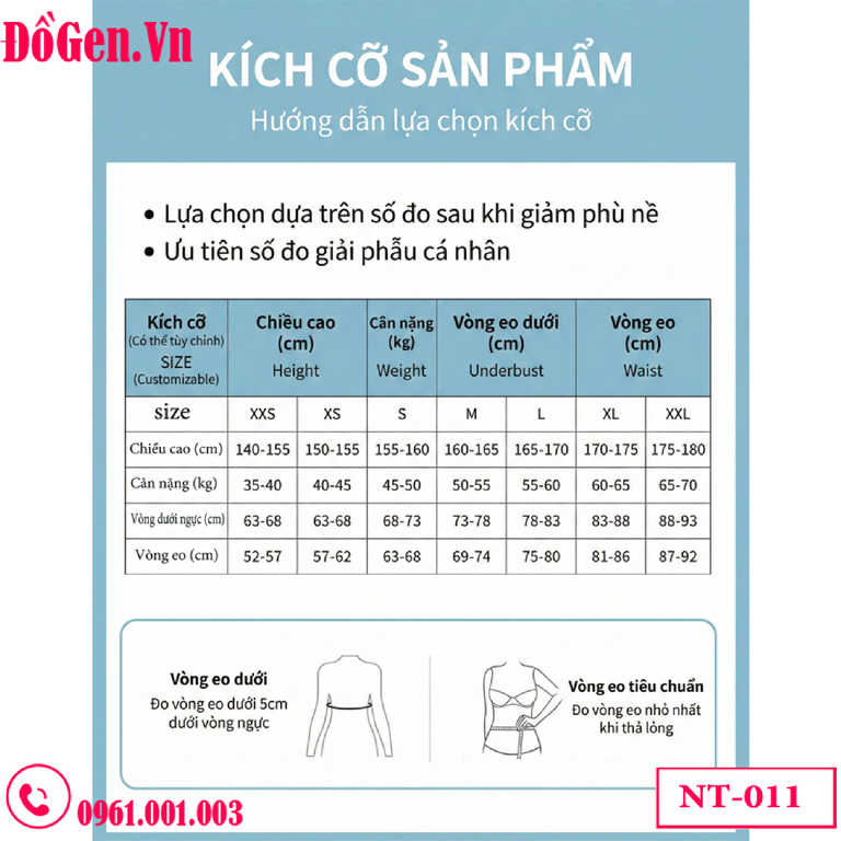 Gen Nịt Bụng Toàn Thân Sau Hút Mỡ NT-011: Siết Eo, Nâng Mông, Định Hình Vóc Dáng | DoGen.Vn