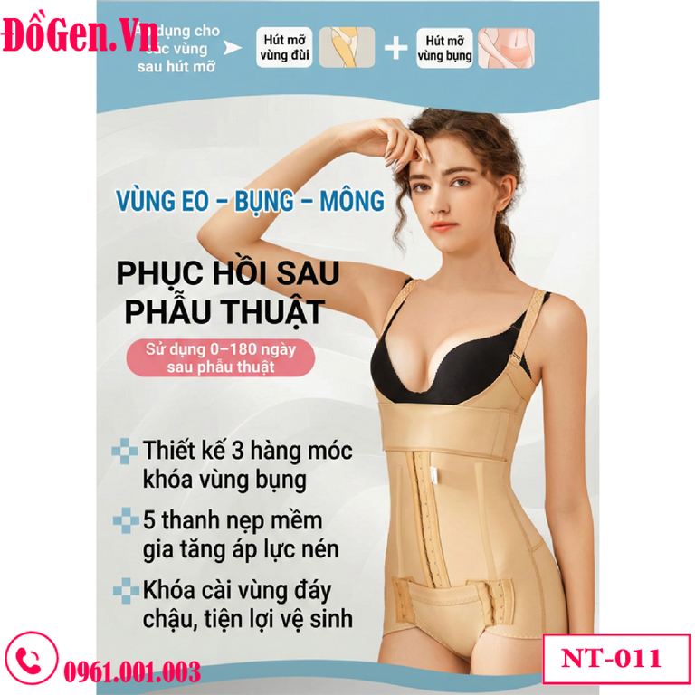 Gen Nịt Bụng Toàn Thân Sau Hút Mỡ NT-011: Siết Eo, Nâng Mông, Định Hình Vóc Dáng | DoGen.Vn