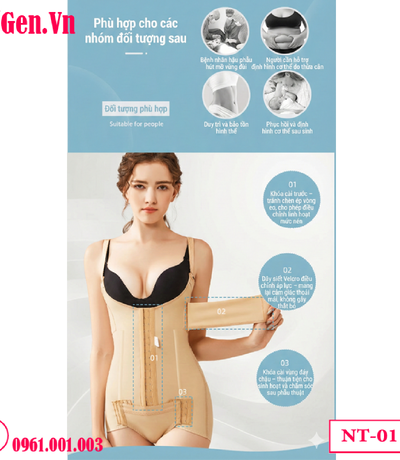 Gen Nịt Bụng Toàn Thân Sau Hút Mỡ NT-011: Siết Eo, Nâng Mông, Định Hình Vóc Dáng | DoGen.Vn