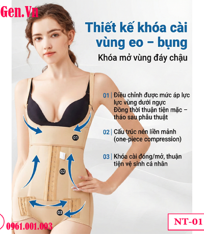 Gen Nịt Bụng Toàn Thân Sau Hút Mỡ NT-011: Siết Eo, Nâng Mông, Định Hình Vóc Dáng | DoGen.Vn